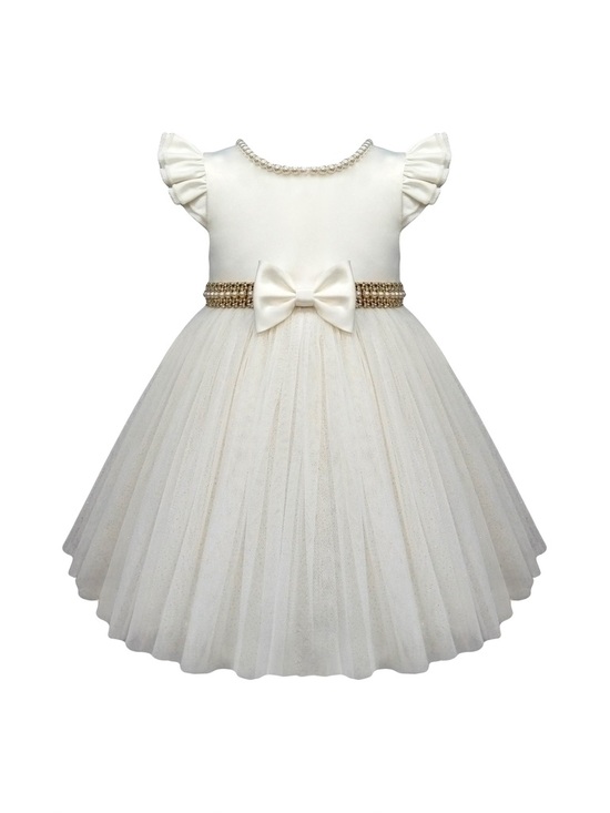 American Princess Other - NWT Baby Girl American Princess Party Dress White & Gold 9M